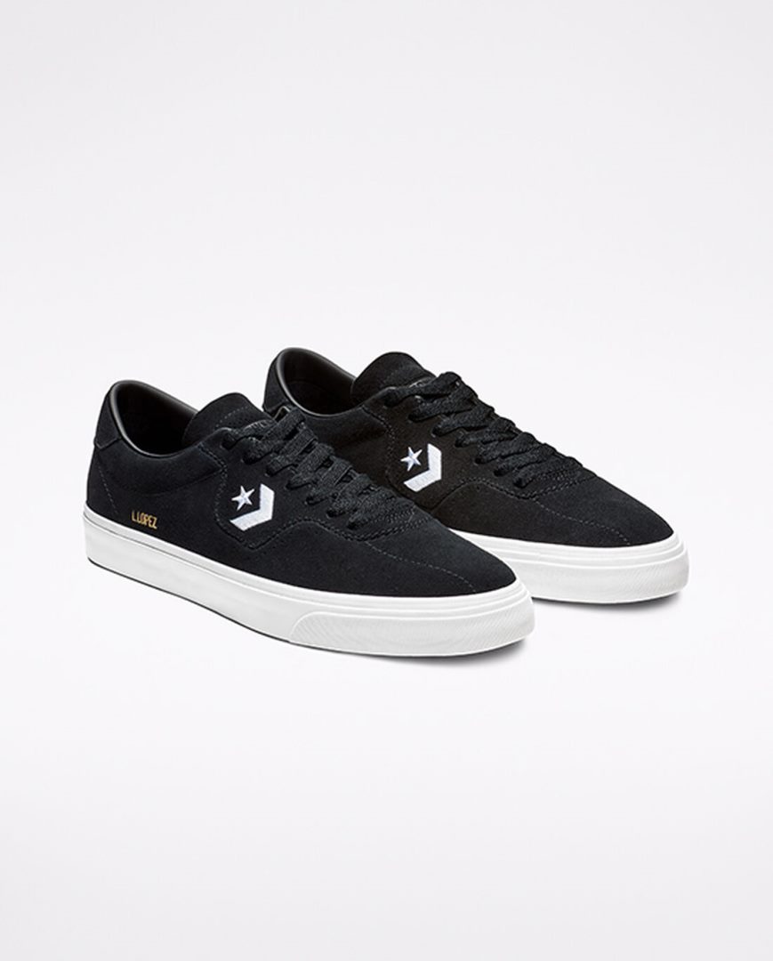 Skate Topanky Converse CONS Louie Lopez Pro Panske Čierne Biele | SK EMQYW8